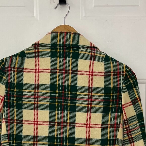 Vintage Woman's Bobbie Brook's Plaid Wool Plaid Made In USA Blazer Sz 13 - Picture 3 of 10